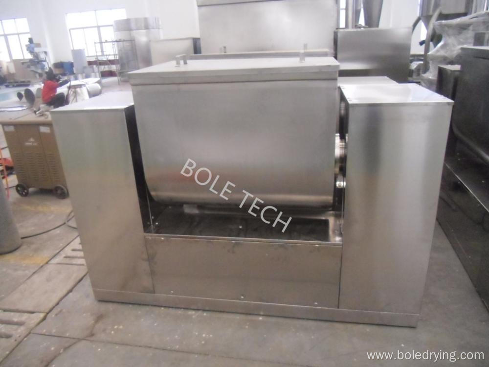 Trough shaped mixer for chemical industry