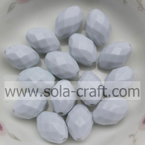 Faceted Diamond Ellipse Acrylic Solid Beads For Decoration