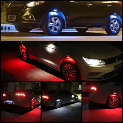 4LED Auto Remote Control RGB Wheel Tire Light - Car Decorative Ambient Lights