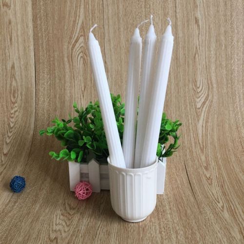 Giá rẻ 400G tôn giáo trắng Plain Fluted Candle