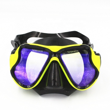 Tempered Glass Scuba Mask for Snorkeling, Dive Glasses, and Free Diving with Durable Silicone Strap