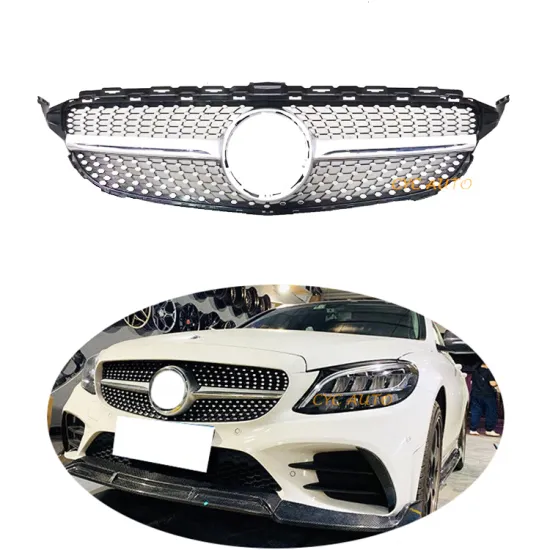 Wholesale Front Bumper Grille C63s Diamond Style for Mercedes-Benz C-Class W205 LCI 2019-2021