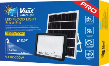 solar flood light setup