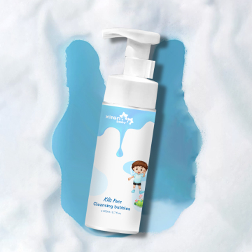 Organic Kids Face Wash - Foaming, Gentle Camellia Seed Oil, Tear-Free Bubble Facial Cleanser
