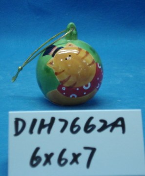 Hand-Painted Ceramic Ball for Christmas Tree Decoration