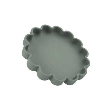 Placă de ventuză din silicon cu flori festone pentru timpul mesei pentru bebeluși