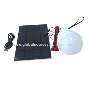 Solar charged LED Bulbs, power 3.7W with 2.5W solar pannel Indoor / Outdoor Portable Solar Lighting