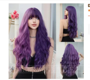 Short Curly Afro Wigs with Bangs for Women