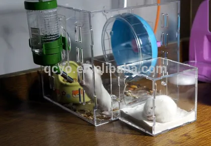 SGS certification clear acrylic bird feeder pets feeder small animal feeder