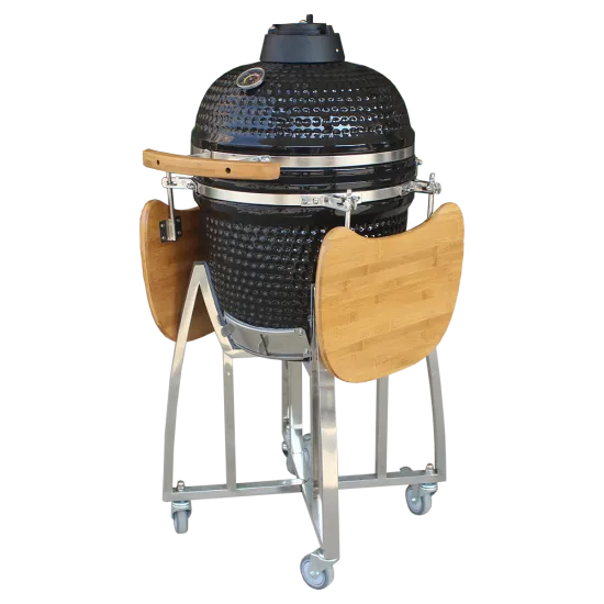 Auplex 18 Inch Outdoor Rotisserie Egg Barbecue Grill Charcoal Kamado BBQ