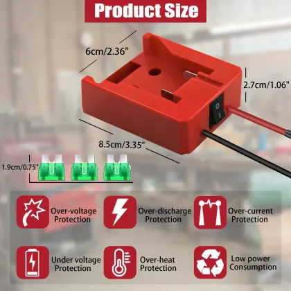 Milwaukee 18V Battery Adapter for Power Tools and Robotics Power Wheels
