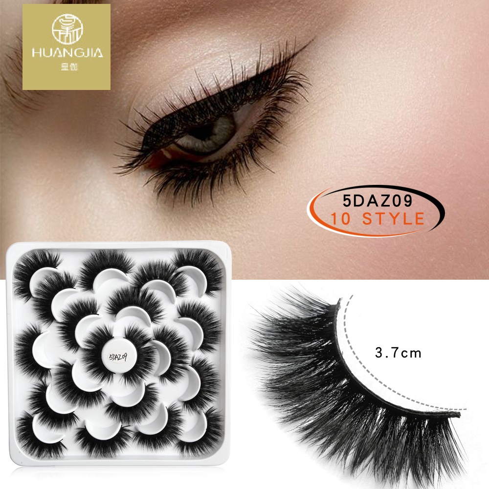 10 pairs 3D black faux mink false lashes