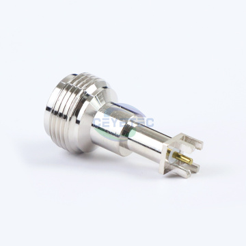 Edge Mount N Female Long Neck Connector with TAB Pin for PCB 5.3 6.0