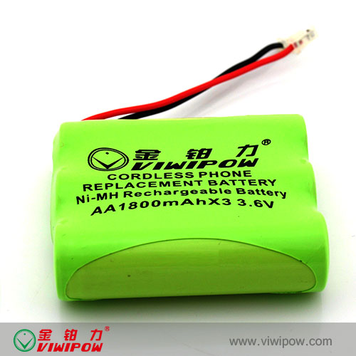 1800mAh Rechargeable AA Ni-MH Battery Pack (VIP-AA1800)