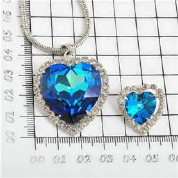 Heart Jewelry Necklace Set Swarovski Elements