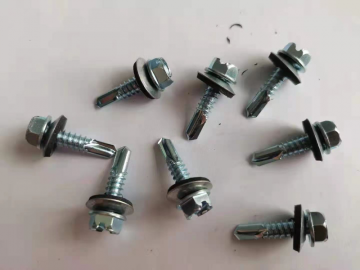 Slotted Hex Head steel&rubber washer