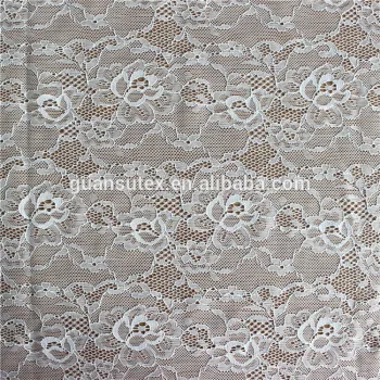 High quality white nylon spandex french lace fabric/indian guipure george lace for nigeria womens wear