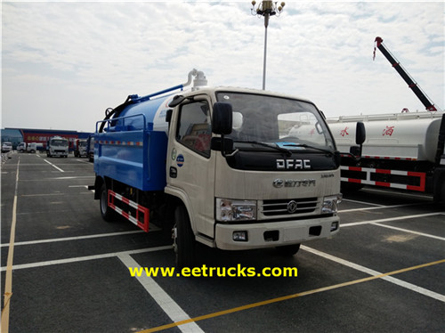 Dongfeng 3000L танкҳои ҷаноби канализатсия