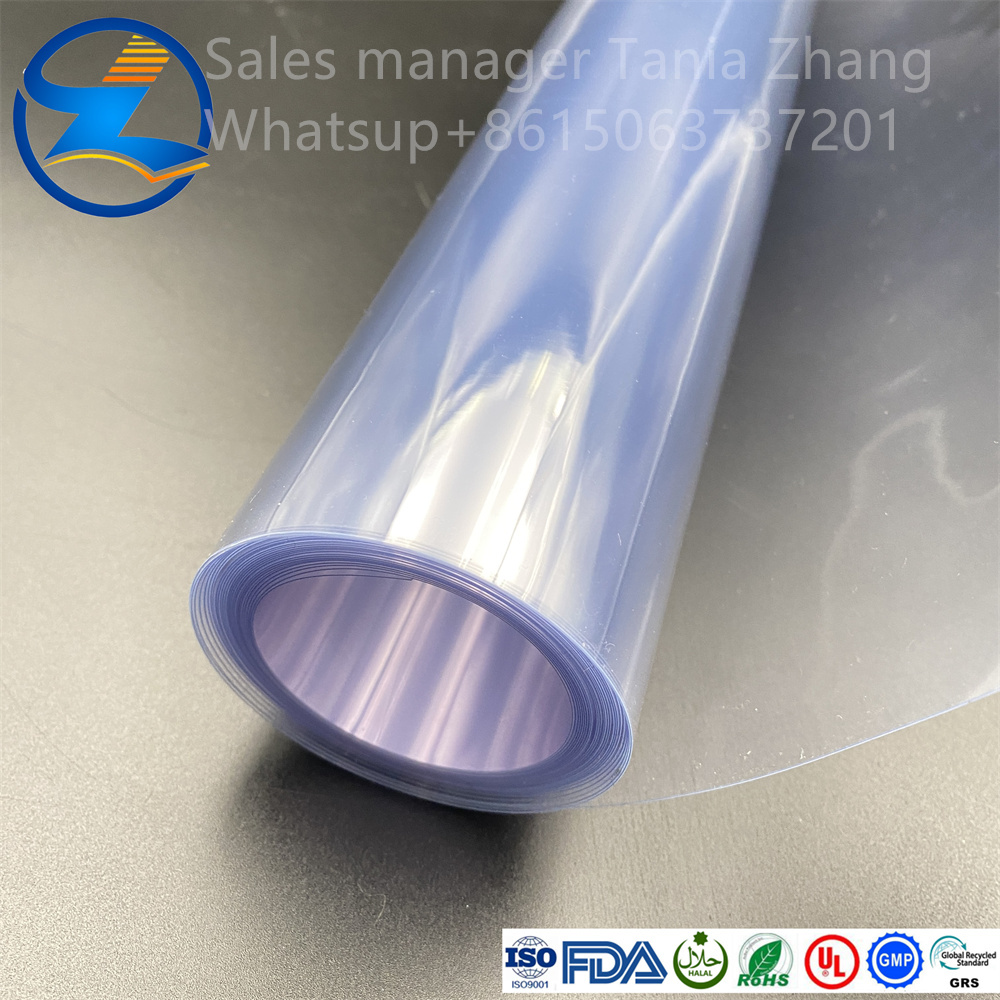 High quality transparent PVC plastic film roll China Manufacturer