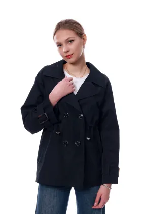 Black womens trench coat