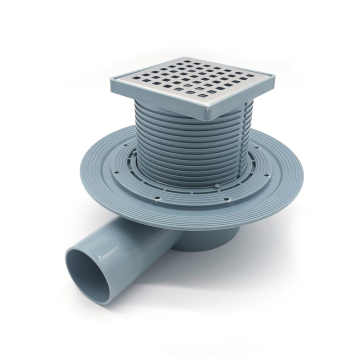 360 Degree Floor Drain for Bathroom: New Plastic Square Drain with Abs Base and Various Big Outlet Grates