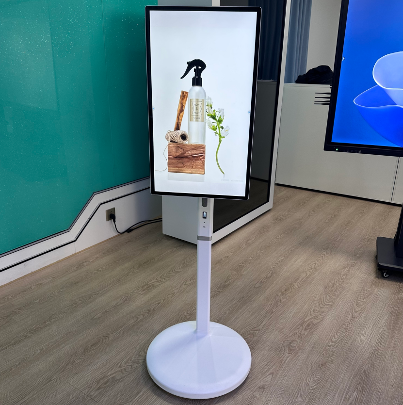 מעמד LCD נייד עם סיבוב של 360 מעלות עבור מצגות עסקיות אנכיות ואופקיות מגוונות