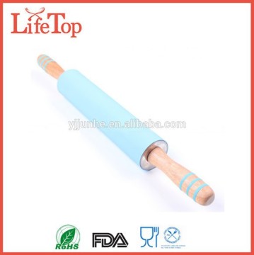 Kitchen Baking Set French Rolling Pin with Wooden Handle Blue
