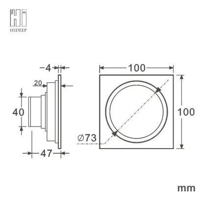 Ideal anti-odor brass floor drain
