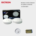 Bärbar flerlänkad tvåfärgad LED-röklarm Trådlös rökdetektor RC421-WL