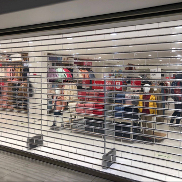 Mall store transparent folding crystal door