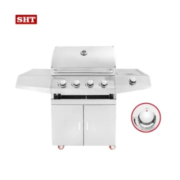 Indoor Outdoor Kitchen Gas BBQ 4 Burner BBQ Grill Island Kits Barbecue Grill Design for Home