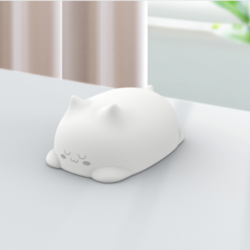 Cute Silicone Tapping Night Light with RGB for Kids
