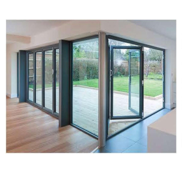 Chinese Aluminum Alloy Tempered Bi-Fold Glass Garage Doors Direct Buy