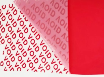 Red Total Transfer Tamper Evident Printing Material