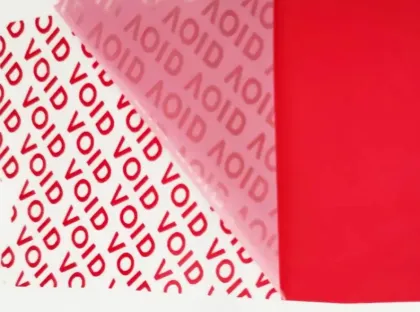 Red Total Transfer Tamper Evident Printing Material