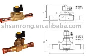 SR diaphragm solenoid valve for refrigerating systems