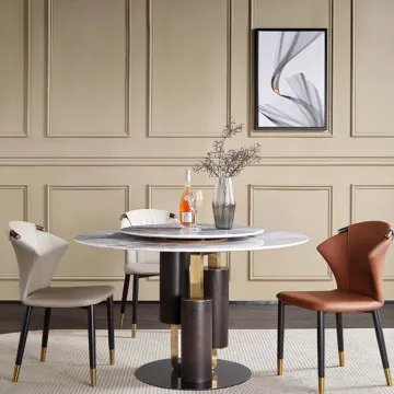 White With Colorful Lines Dining Table