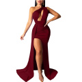 Women Sexy Elegant One Shoulder Evening Dress