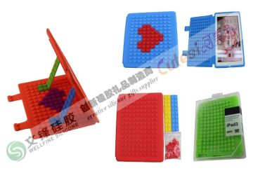 Save Power Lego Blocks Ipad Silicone Cases With Diy Mini Puzzle Suitable For Business