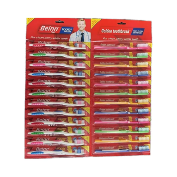 Customizable 12-Pack Adult Household Toothbrush with PP Soft Bristles