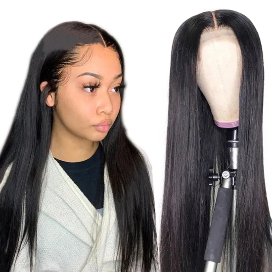 Mink Peruvian Cuticle Aligned Virgin Human Hair Lace Closure Wig For Women HD Full Swiss Lace Frontal Wig Bleached Knots Cheap