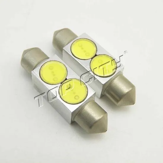 White 31 36 39 42 44 mm COB LED Festoon Bulbs For Car Interior Dome Lamp Map Lights DC 14.5V