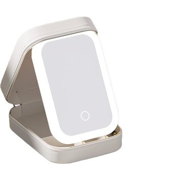 Portable Multifunctional LED Light Cosmetic Mirror with Personalized Storage Box