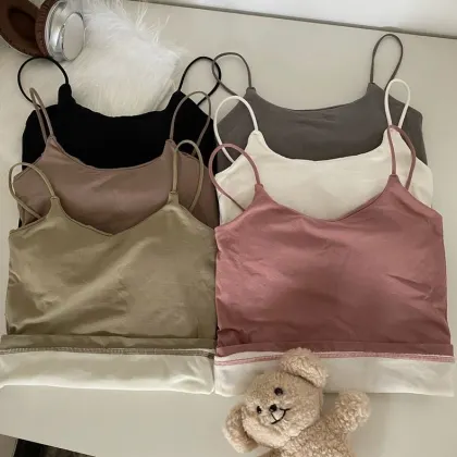 Warm Tank Top with Chest Pads - One Piece Scarless Belly Protection