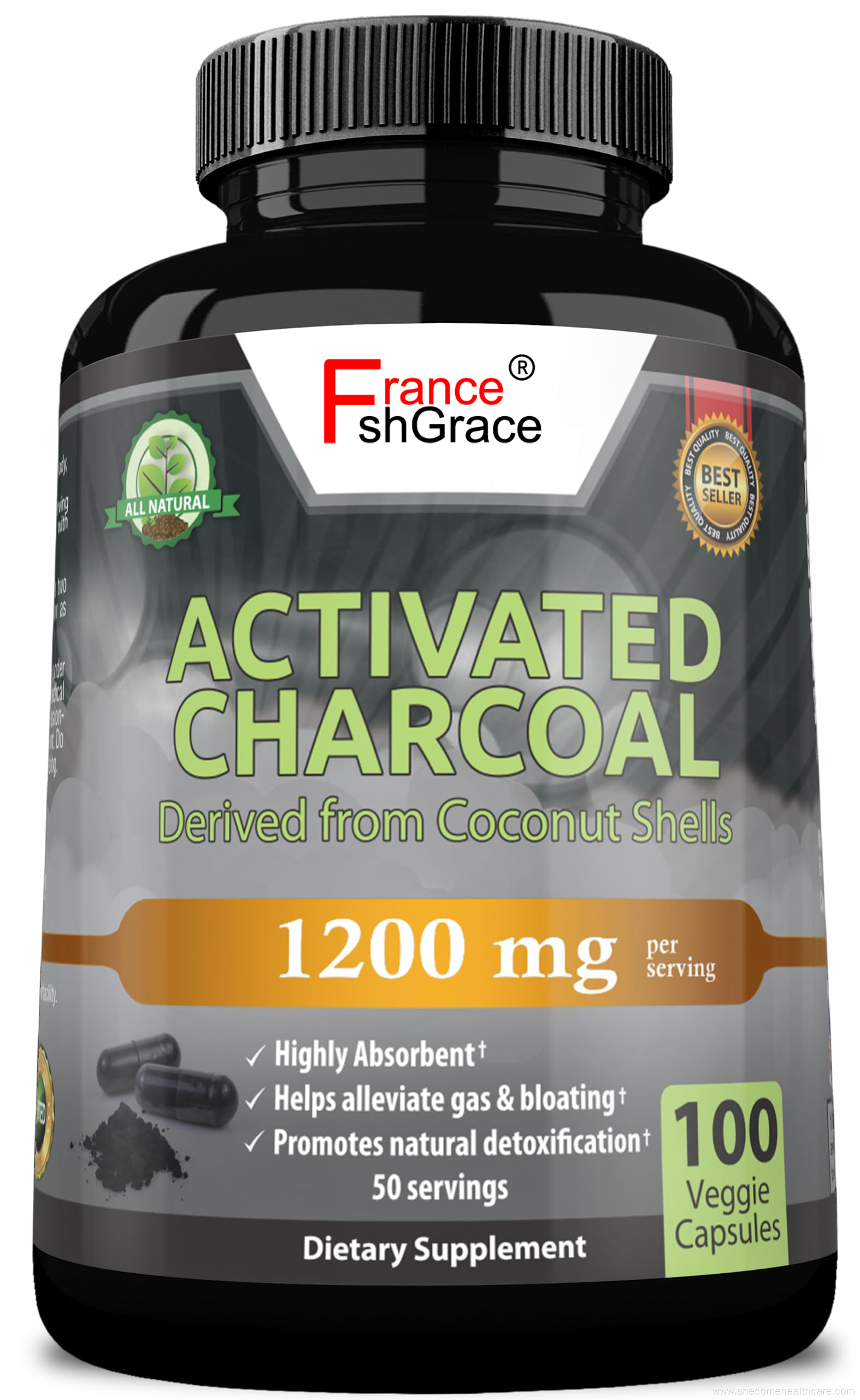 Activated Charcoal Alleviate Gas Activated Charcoal Capsules