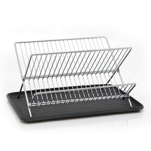 Kitchen Dish Rack Kitchen Folding Dish Drainer Rack with Tray Factory