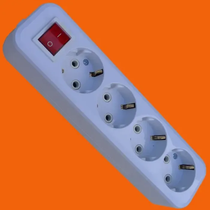 IEC60884 Soket Kabel Ekstensi 5 Arah dengan Bumi (E8005E)