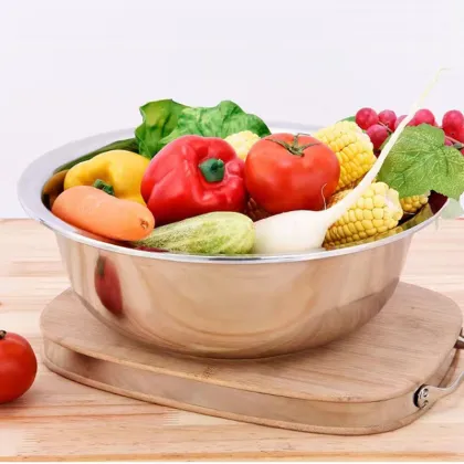 Extra Large Stainless Steel Kitchen Prep Mixing Bowls with Deeper Edge