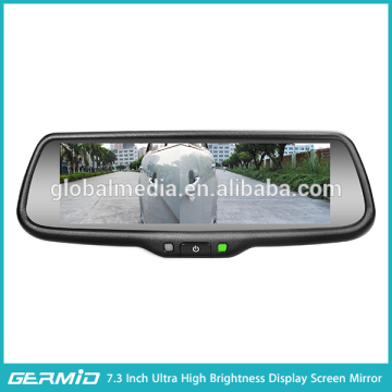 GERMID interior rear view mirror monitor 7.3 inch TFT-LCD screen with back up camera display