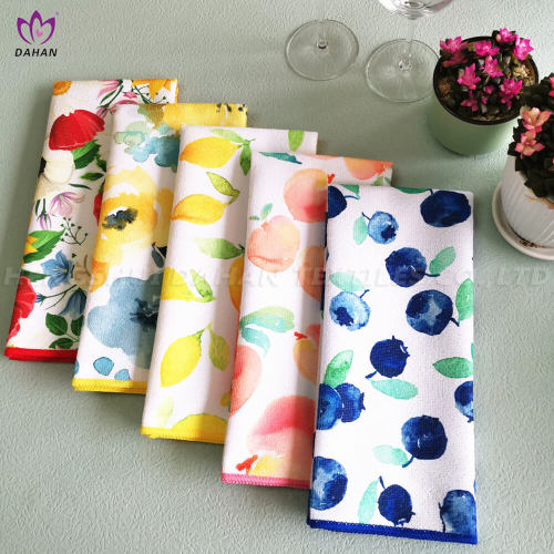 Microfiber Cleaning Cloth MC166 Printing microfiber kitchen towels Supplier